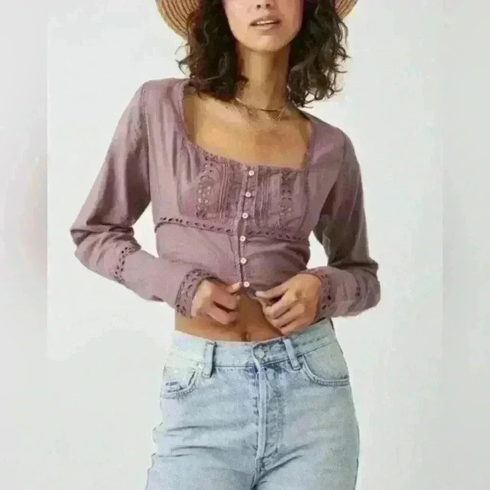 Free people Joi Blouse in Roan rouge